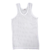 702C Scuba children Eyelet White Singlet/ Boy's White Singlet