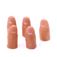 3PCS Novel Funny Magic Toys Party Prank Soft Thumb Tip Fake Finger Magic Trick Close Up Vanish Appearing Finger Trick Props