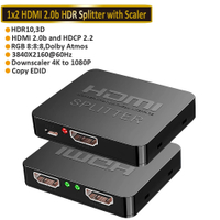 ProAV 4K UHD HDMI Splitter 2.0 1x2 HDMI 2.0 Splitter HDCP 2.2 HDR Splitter HDMI 2.0 4K HDMI2.0 Split