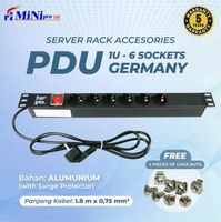 Minipro Power Distribution Unit Rack Server 6 Port Germany Socket 1500W/1U 6Way PDU Germany 703/ PDU