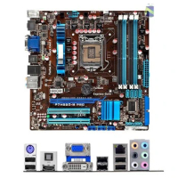 Intel H55 P7H55D-M PRO motherboard Used original LGA1156 LGA 1156 DDR3 16GB USB2.0 SATA2 Desktop Mainboard