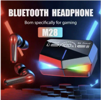 Smartcom Handsfree Bluetooth 5.3 TWS Gaming LED Display M28 No Delay Super Bass