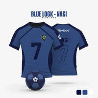 Áo thun anime Blue Lock, in họa tiết 3D hình Nagisa, áo bóng đá unisex tay ngắn, áo thể thao phong c