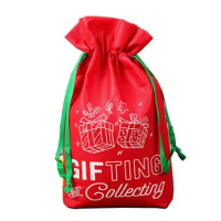 10pcs Drawstring Drawstring Pocket Non-woven Safe Fruit Bag Christmas Gift Bag Gift Lucky Bag