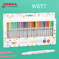 3/5/25 Color Set ZEBRA Mildliner WKT7 Highlighter Soft Color Double Head Hand Account Marker Students Use Color Highlighter