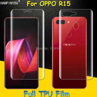 Front / Back Full Coverage Soft TPU Explosion-proof Film Screen Protector For OPPO R15 6.28" Cover Curved Parts (Not Glass)