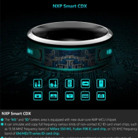 Xiaomi Mijia NFC Smart Ring Electronic Bluetooth Ring Solar Ring IC/ID Rewritable Analog Access Card Tag Key Ip68 Waterproof