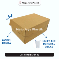 Dus Kraft Renda R3 Box Putih Kue Hajatan 14x10,5x6,5 cm Packing Roti Snack Catering