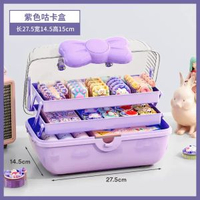 蝴蝶結髮飾收納盒可愛兒童髮夾髮卡首飾化妝品桌面防塵飾品收納箱