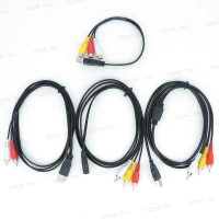 USB A 2.0 female Male To 2 3 Rca 2/3RCA Male female AV plug Adapter connector converter Cable Lead  