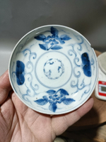 日本回流瓷器古董清代老青花盤碟皿，薄胎細路，畫工挺好，有一磕