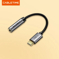 CABLETIME Type C Adapter Earphone USB C to 3.5mm AUX Headphones Adapter Audio cable For Huawei V30 mate 20 P30 pro Xiaomi C019