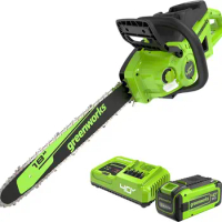 Greenworks 40V 18" Brushless Cordless Chainsaw (Great For Tree Felling, Limbing, Pruning)