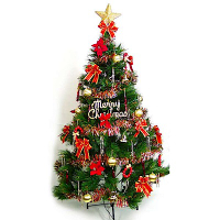 摩達客 7尺特級綠松針葉聖誕樹 (+紅金色系配件)(不含燈)YS-GPT07001