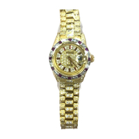 ROSDENTON 勞斯丹頓 公司貨 滿天星鑽紅寶石機械錶-金色系-女錶(97626LGJ1-A4)25mm