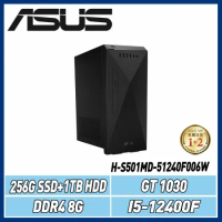 ASUS華碩 H-S501MD-51240F006W 桌上型電腦 i5-12400F/GT1030/256G SSD 