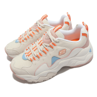 Skechers 休閒鞋 D Lites 3 New Wave 女鞋 白 粉紅 橘 藍 厚底 增高 老爹鞋 149914WMLT