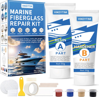 Marine Fiberglass Repair Kit (Color Match) 3.5oz/100g Gel Coat Repair Kit for Boats Fiberglass Repai