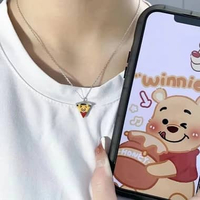 Kalung magnet S925 Silver 925 winnie the pooh original import 6in1 1 set 6pcs BFF group teman baik s