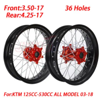 Front Rear 3.5 4.25 17" 36 holes Supermoto Wheel Rim Hub For KTM EXC MXC SXF SXS MX SX GS 125-540 250 300 350 400 450 500