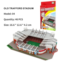 3D football field paper jigsaw puzzle Stadium building model，The Perfect Gift for Manchester United Fans