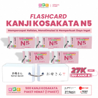 (500 KANJI) FLASH CARD KANJI & KOSAKATA N5 BAHASA JEPANG - KARTU MENGHAFAL CEPAT