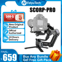 FeiyuTech SCORP Pro Camera Gimbal Handheld Camera Stabilizer with Remote Handle and OLED Screen for Sony Canon Nikon max 4.5kg