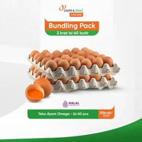 Telur Ayam Omega 3 Fresh Premium - Isi 60 Butir