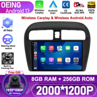 9" Android For Mitsubishi Mirage Attrage 2012 2018 2019 Car Radio Space Star 2014 Navigation Stereo Multimedia Tuning Screen
