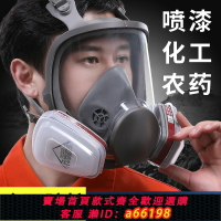 【台灣公司 可開發票】防毒面具全面罩噴漆專用農藥化工甲醛防毒氣全臉防毒防塵呼吸面罩