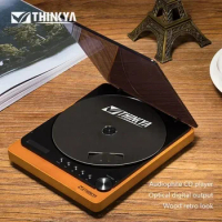 THINKYA CD Player JA-310 Retro&amp;Elegant Portable Home Audio Player Optical Fiber Output High-fidelity Audio Enthusiast CD Player