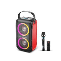 200W High Power W-King Outdoor Colorful RGB Bluetooth Speaker Portable Stereo Subwoofer Supports TF Card Radio TWS Caixa De Som