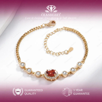 OS3-B23 Gelang Wanita Cranberry Jewelry Premium Lapis Emas 18k Anti Luntur Anti Berubah Warna Garans
