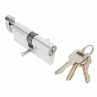 1 Set Door Cylinder Lock With 3 Keys Anti Pick Anti-Theft Door Lock Home Security Bedroom Thumb Turn Cylinder Barrel Door Lock
