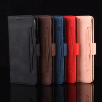 100pcs/Lot Leather Card Slot Removable Flip Phone Case For iPhone 14 13 Mini 12 11 Pro XR XS Max 7 8PlusWallet Skin Cover Fundas