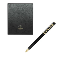 【PARKER】派克 新威雅XL 尊爵黑金龍 特別版鋼筆 墨水禮盒組 F尖 免費刻字(原廠正貨)