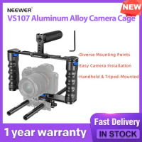 NEEWER VS107 Aluminum Alloy Camera Cage for Canon/Sony/Nikon/Fujifilm compatible with Canon EOS 90D/ EOS 6D Mark II Sony Alpha