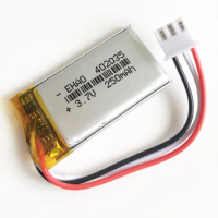 3.7V 250mAh Lithium Polymer LiPo Rechargeable battery 402035 JST XHR 2.54mm 3pin Connector for GPS Mp3 GPS Bluetooth Smart Watch