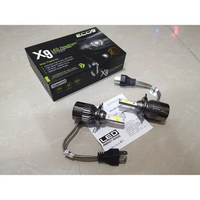 LAMPU MOBIL H4 LED ECO9 X9 3 WARNA HEADLAMP HI LOW GARANSI 3 BULAN