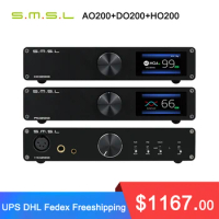 SMSL AO200+SMSL DO200+SMSL HO200,digital amplifier bluetooth+MQA Audio DAC+HiRes headphone amplifier