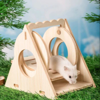 Hamster House Bottomless Design Small Pets Climbing Hideout Chew Toy for Syrian Hamster Easy to Assemble Habitat Decor