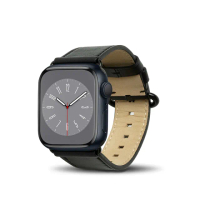【Alto】Apple Watch 38/40/41mm 9/8/7/6/SE/5/4/3 皮革錶帶 - 渡鴉黑(真皮錶帶 細柔觸感)
