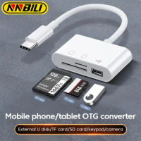 NNBILI 3-in-1 SD/TF Card Reader OTG Adapter 2.0/3.0 Port Compatible For Samsung Huawei MacBook Pro Laptop Camera Mobile Phones