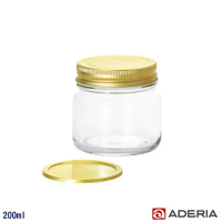 【ADERIA】日本進口多功能雙蓋密封玻璃瓶/果醬罐200ml-4件組