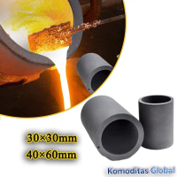 Wadah Grafit Crucible 30x30MM/40x60MM – Pot Lebur Coklat