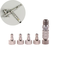 Airbrush Quick Disconnect Coupler Quick Release Fit Adapter With 5 Male Fitting 1/8 INCH Fitting Hose Air Brush Parts