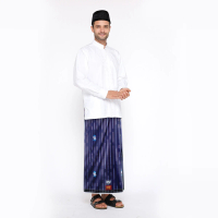 Sarung BHS Excellent Gold Motif E52 SSU Biru Dongker 02