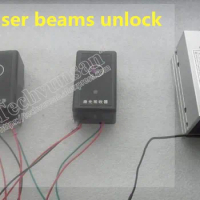 Two laser beams unlock Receiver Laser receiver with 60kg electromagnetic lock Takagism game real life room escape room prop