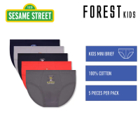 Forest Seluar Dlam Lelaki | (5PCS) Forest x SesameStreet Boys 100% Cotton Mini Brief Underwear Assor