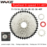 Wake Freewheel Mountain Bike Cassette 9 Speed 40T Sprocket Freewheel 9s for Cycling MTB Folding Road Bicycle Accessories